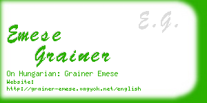 emese grainer business card